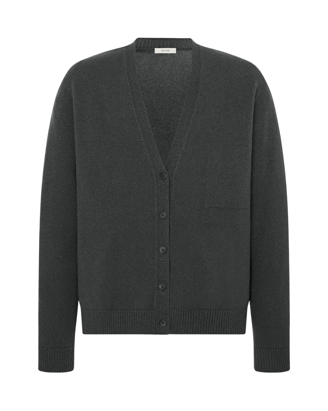 THE ROW - Cardigan Dine en Cachemire et Lin Gris acier - Lothaire