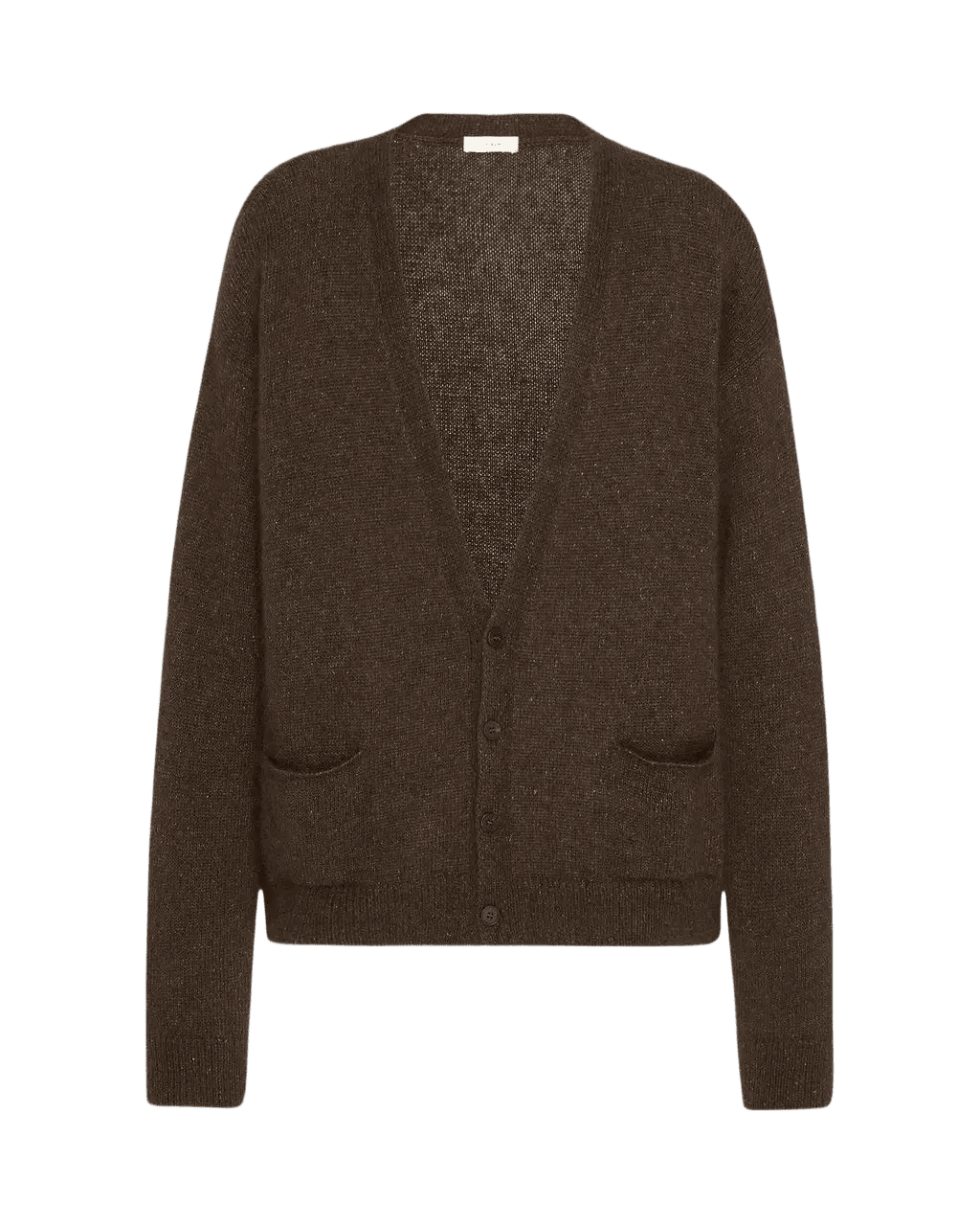 THE ROW - Cardigan Howser en Soie et Mohair Marron Chiné - Lothaire