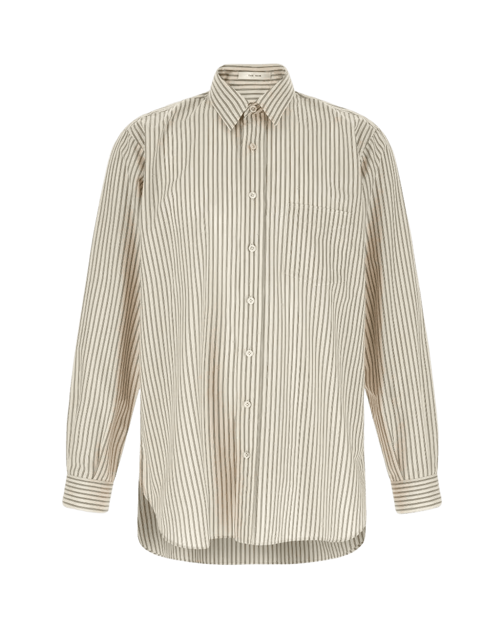 THE ROW - Chemise Kardiff en coton à rayures Beige clair et Noir - Lothaire