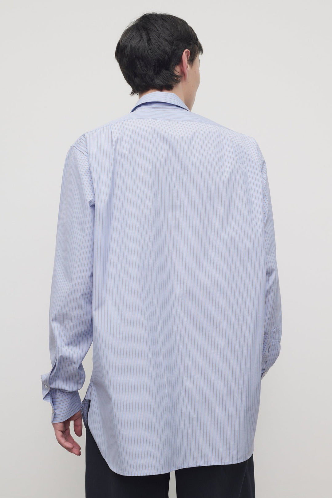 THE ROW - Chemise Kardiff en Coton Lavande clair et Marron - Lothaire
