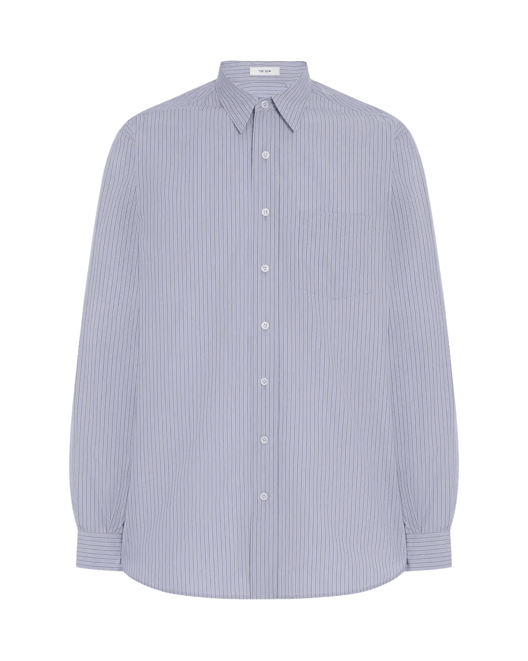 THE ROW - Chemise Kardiff en Coton Lavande clair et Marron - Lothaire