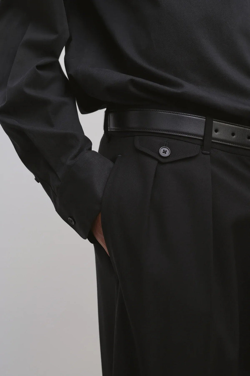 THE ROW - Pantalon en Laine Marcello noir - Lothaire