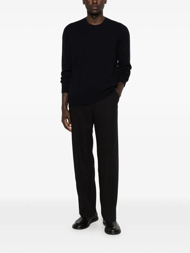 THE ROW - Pantalon en laine vierge et soie noir - Lothaire