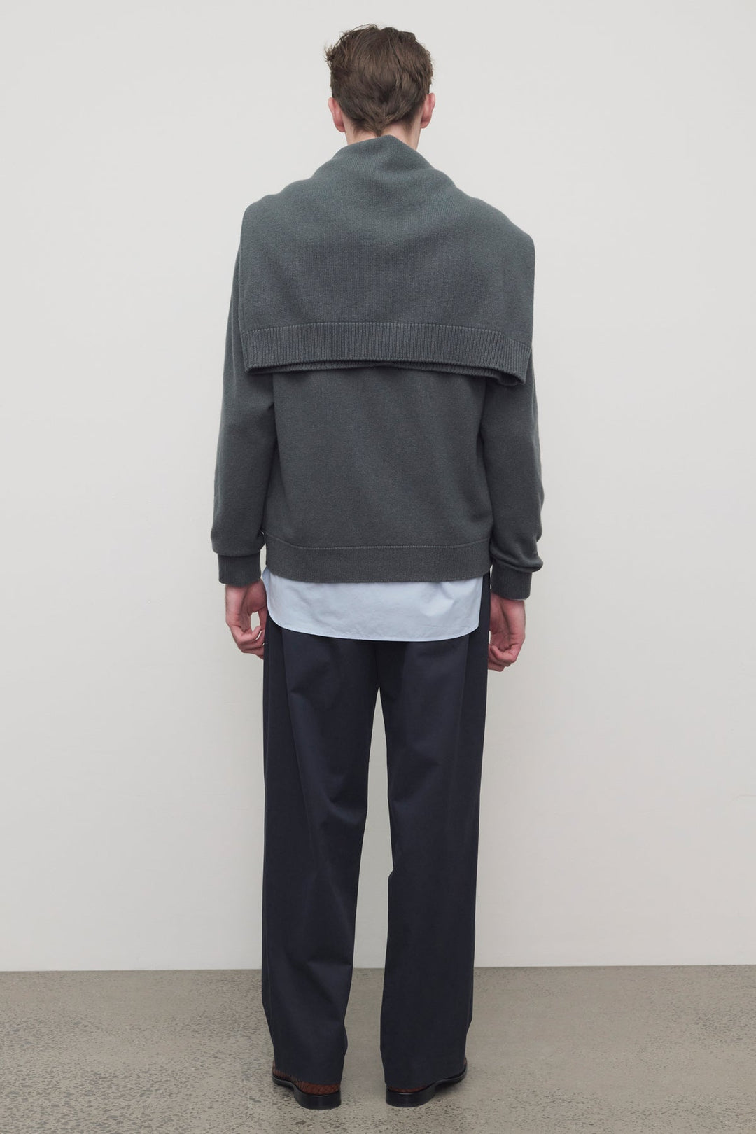 THE ROW - Pantalon Tibor en Coton et Cachemire Anthracite - Lothaire