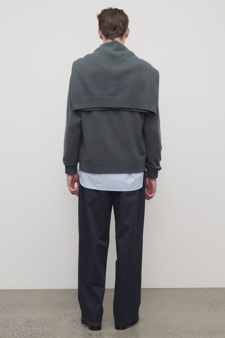 THE ROW - Pantalon Tibor en Coton et Cachemire Anthracite - Lothaire