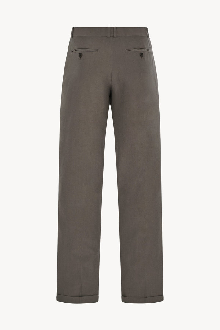 THE ROW - Pantalon Tosca en Laine Marron cèdre - Lothaire