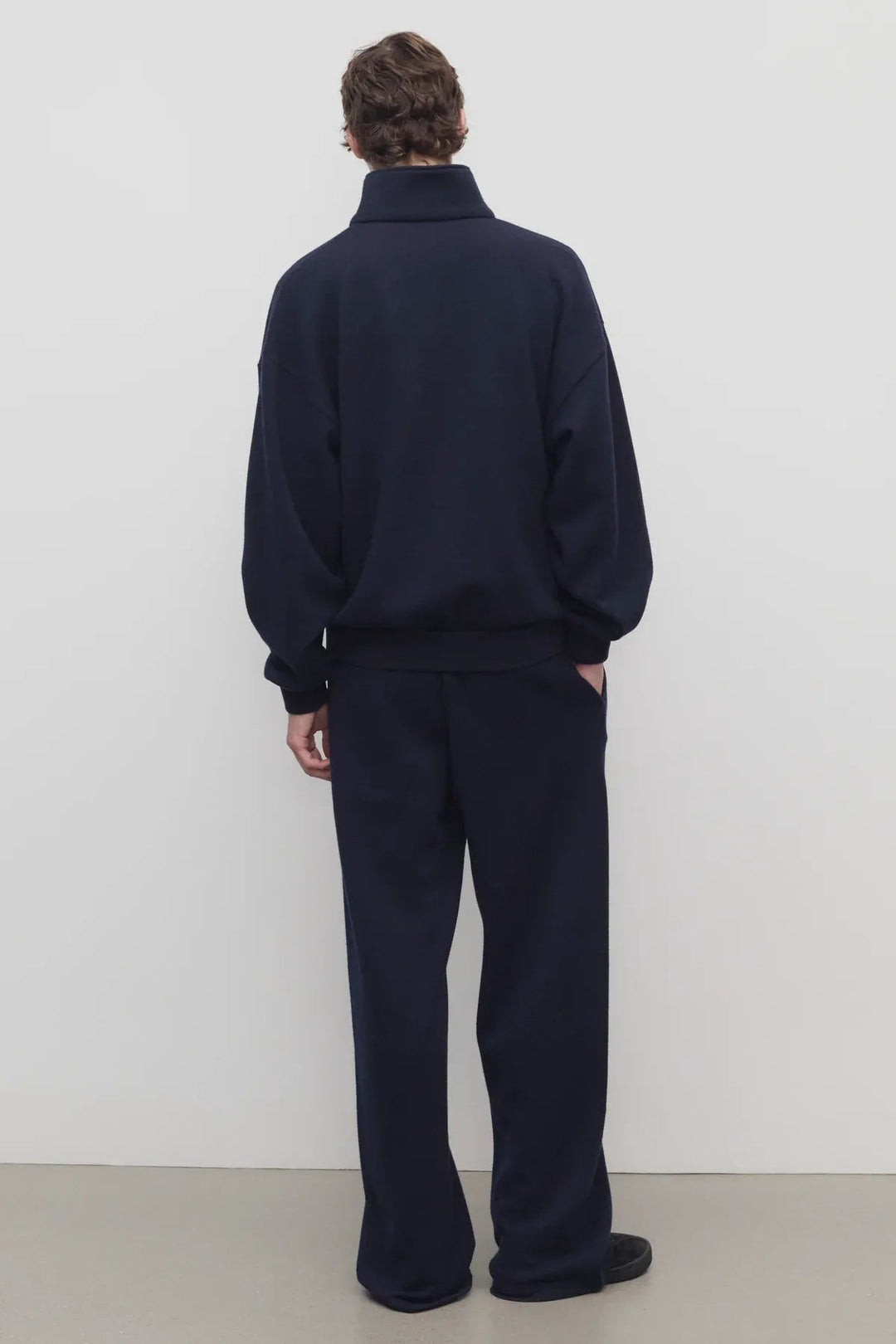 THE ROW - Pantalon Zaven en Cachemire et Coton bleu marine - Lothaire