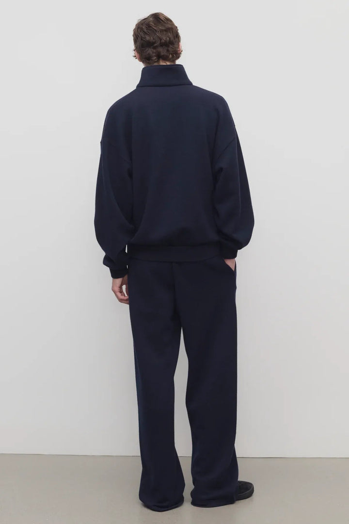 THE ROW - Pantalon Zaven en Cachemire et Coton bleu marine - Lothaire