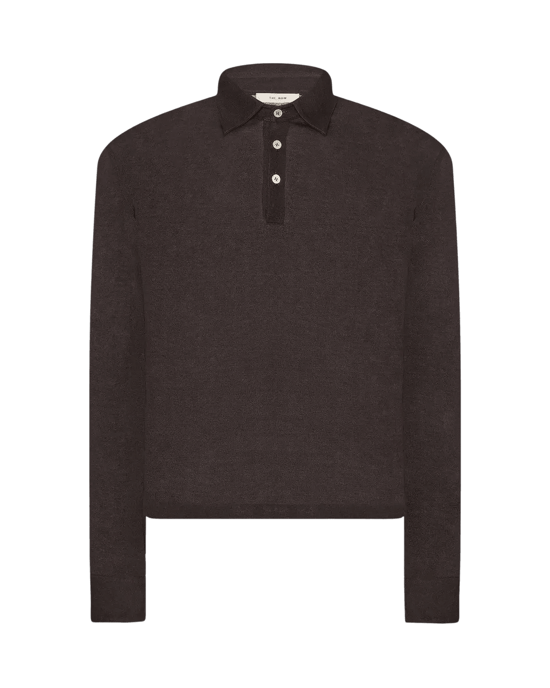 THE ROW - Polo Reyes ajusté en jersey de coton Marron foncé - Lothaire