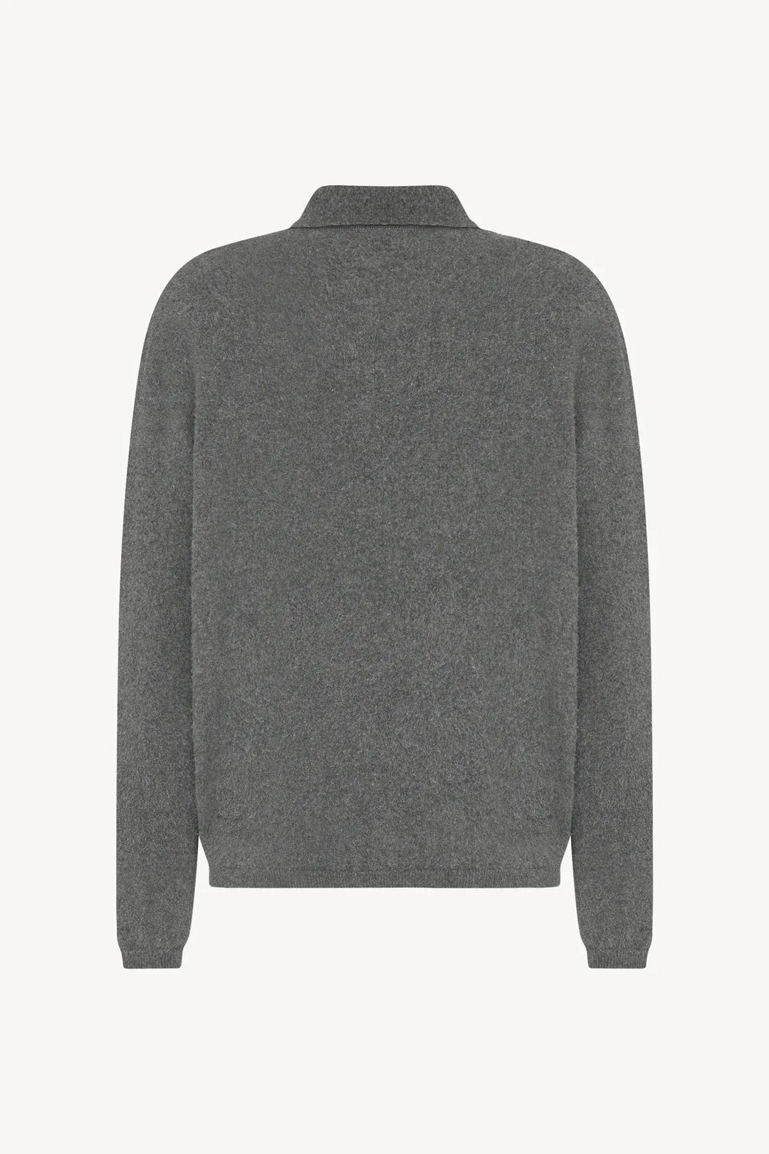 THE ROW - Pull Almot polo en Coton gris chiné - Lothaire