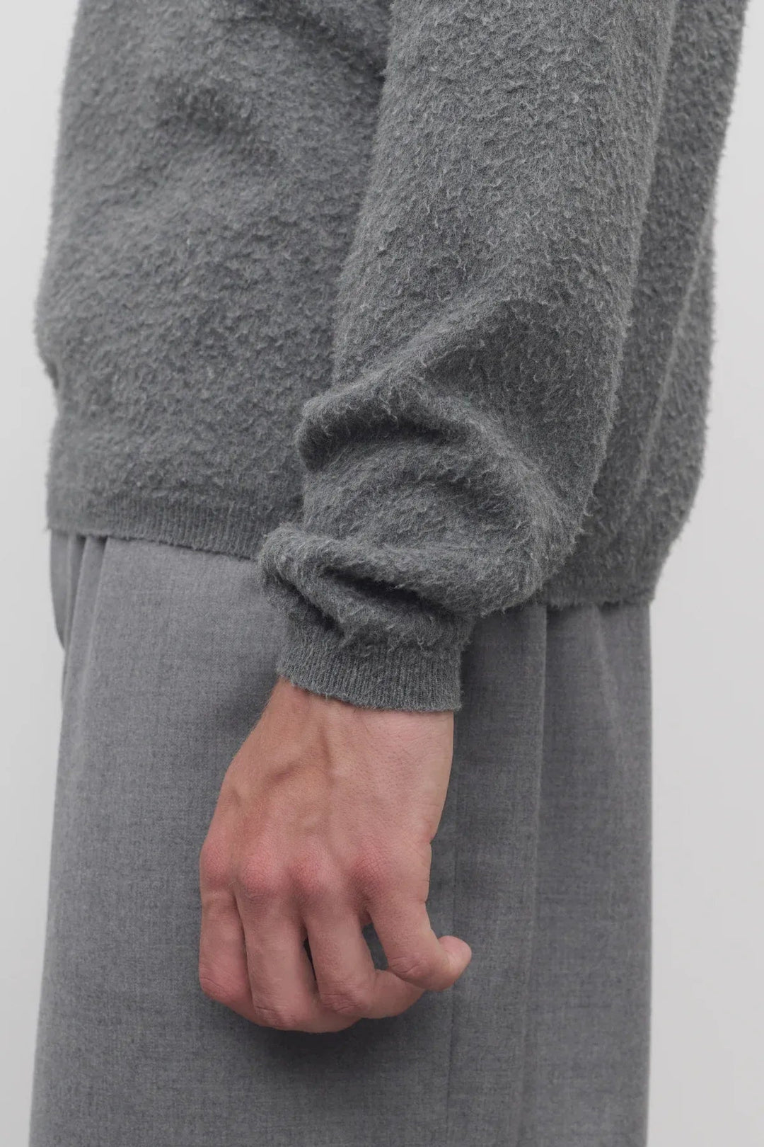 THE ROW - Pull Almot polo en Coton gris chiné - Lothaire