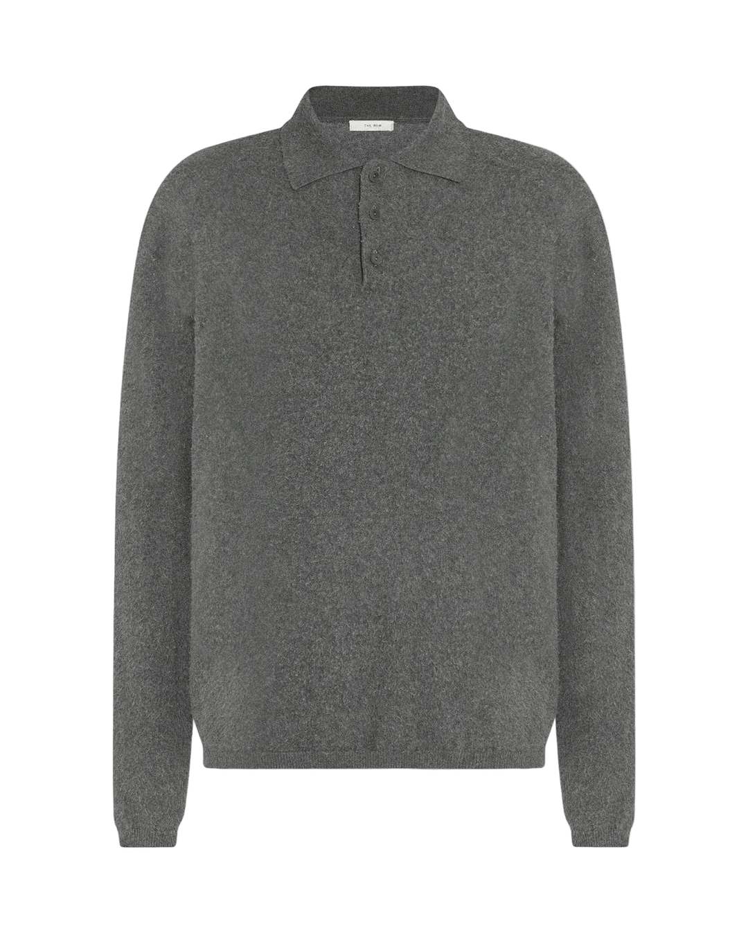 THE ROW - Pull Almot polo en Coton gris chiné - Lothaire