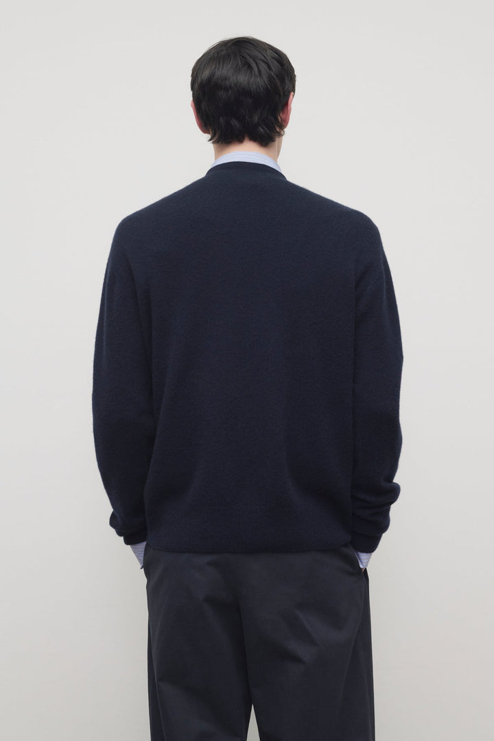 THE ROW - Pull Auguste en Cachemire Marine foncé - Lothaire