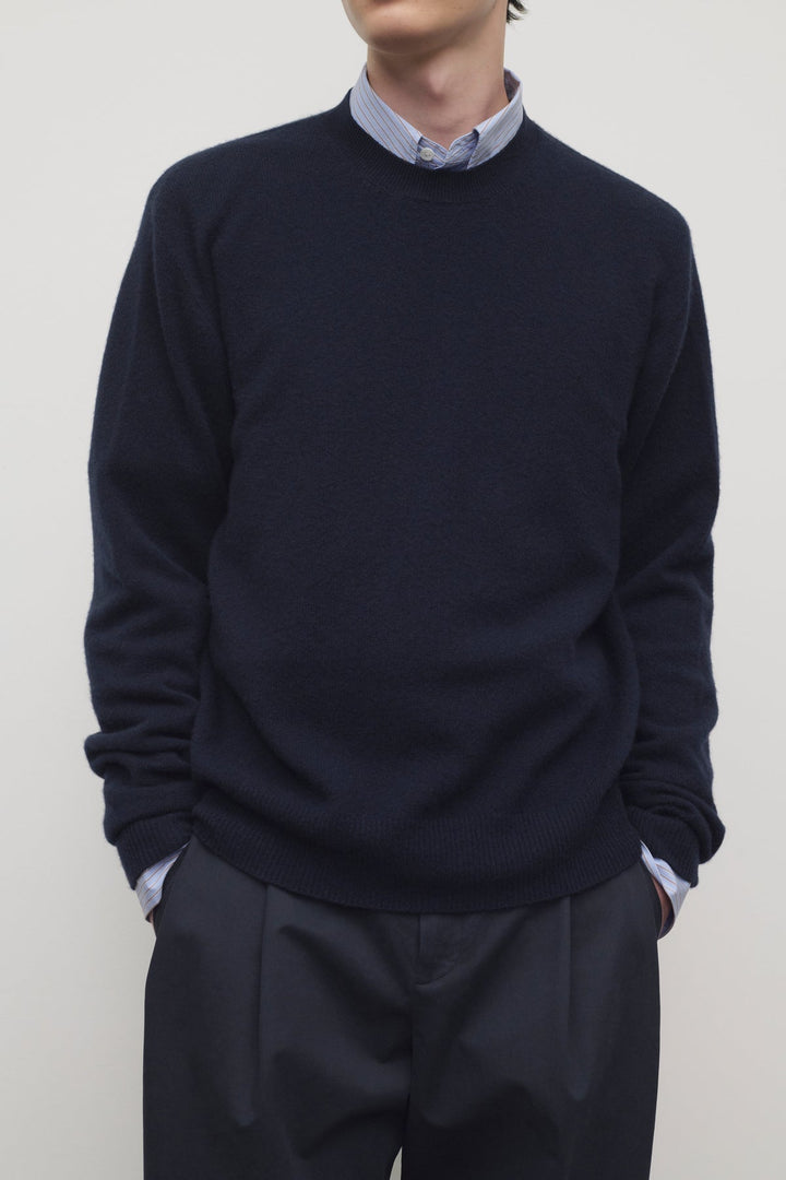 THE ROW - Pull Auguste en Cachemire Marine foncé - Lothaire