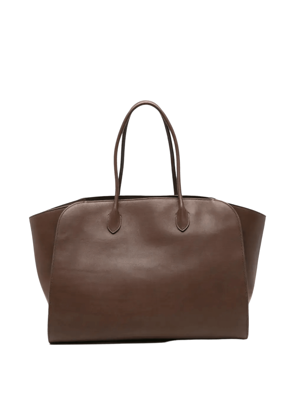 THE ROW - Sac Marlo en cuir lisse marron - Lothaire
