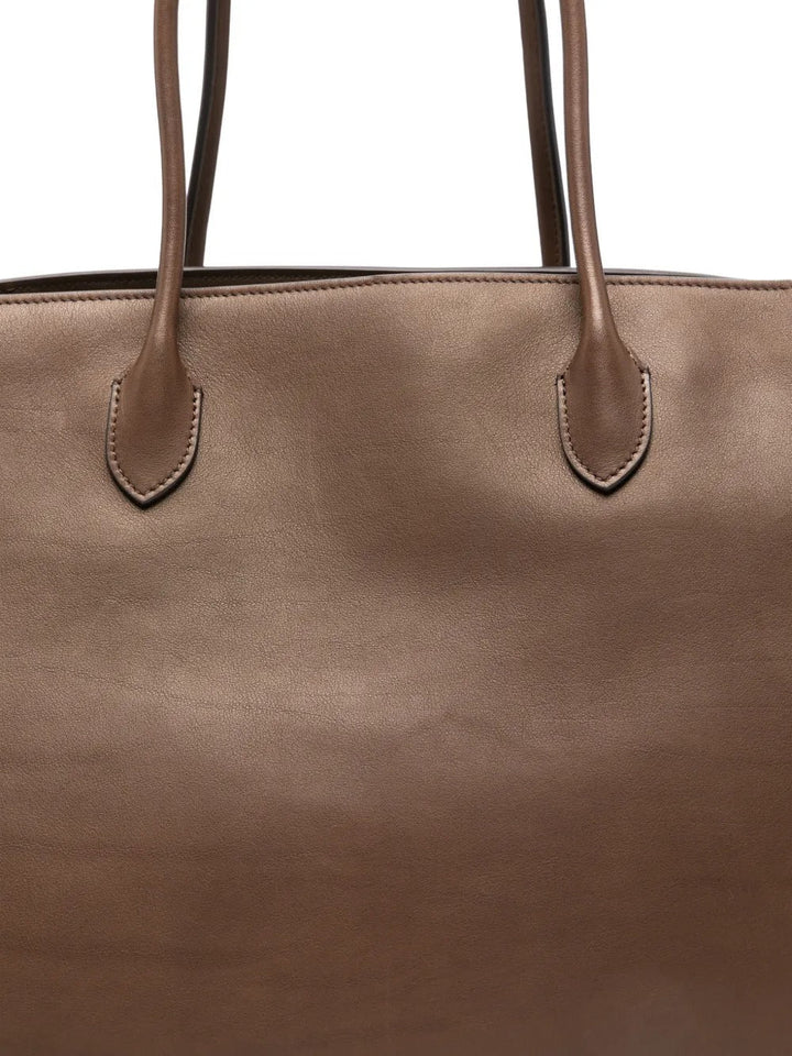 THE ROW - Sac Marlo en cuir lisse marron - Lothaire