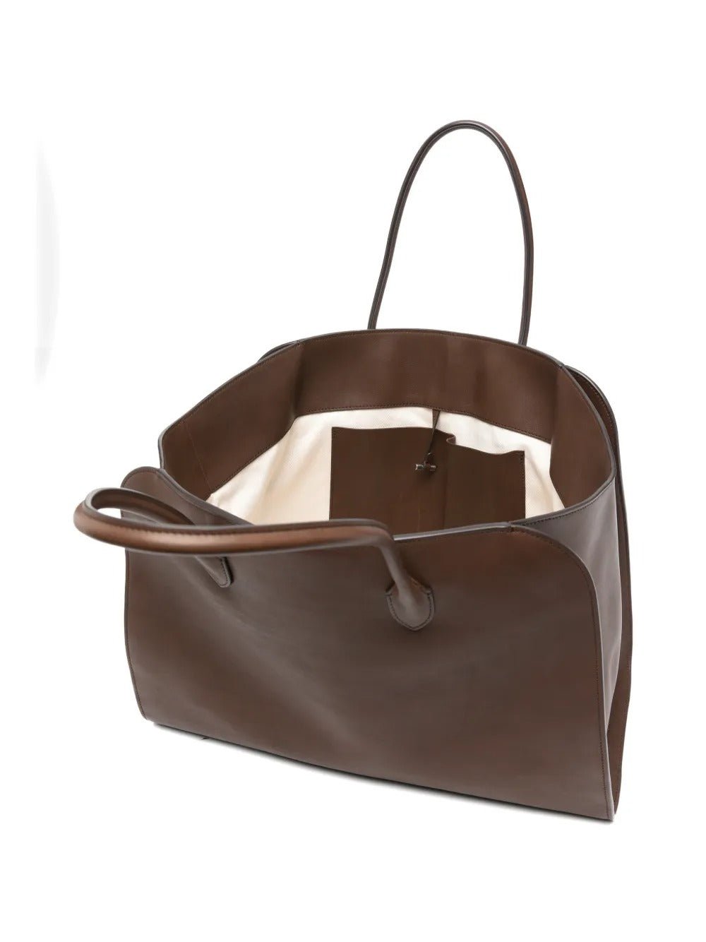 THE ROW - Sac Marlo en cuir lisse marron - Lothaire