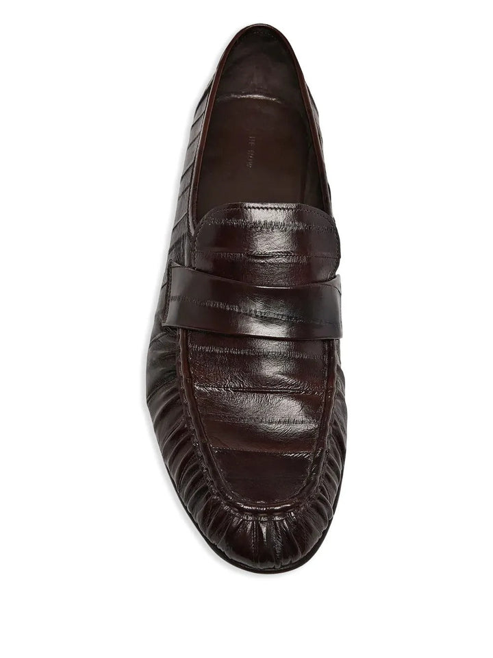 THE ROW - Soft Loafer en Anguille marron - Lothaire