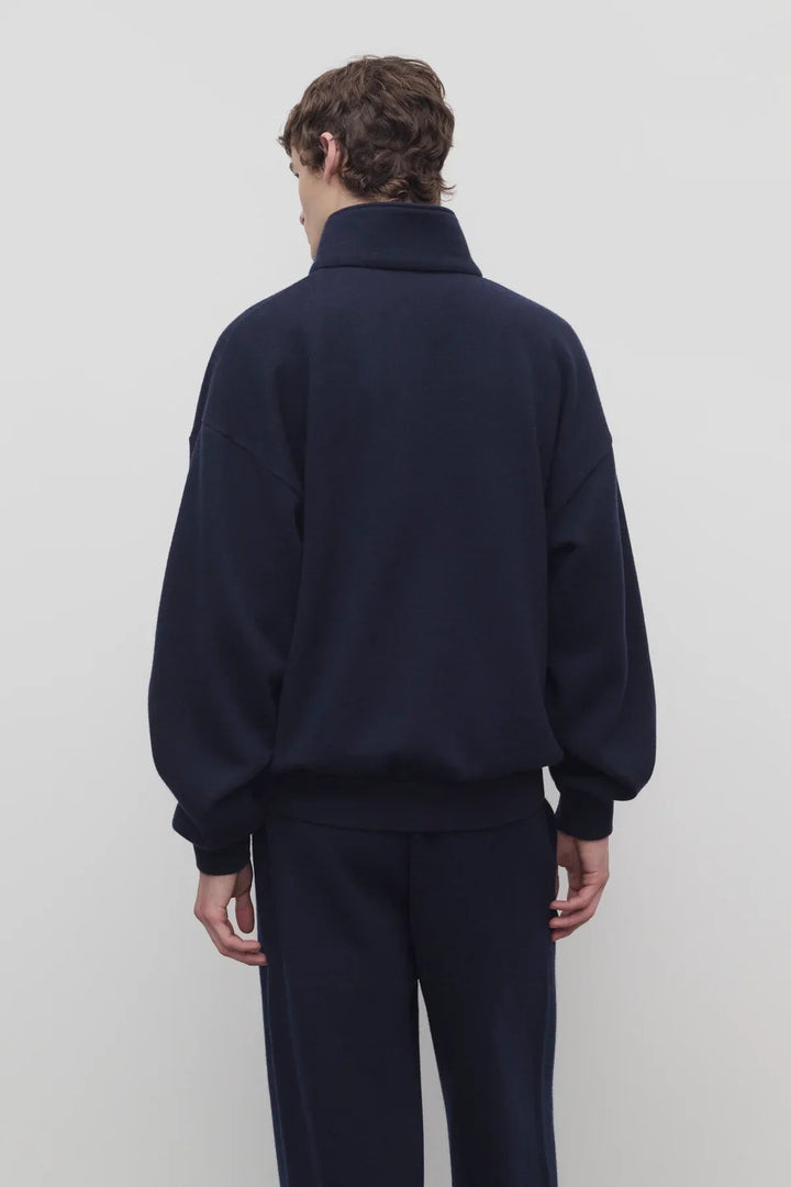 THE ROW - Veste Dazen en Cachemire et Coton bleu marine - Lothaire