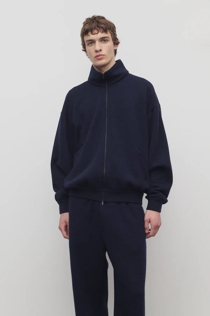 THE ROW - Veste Dazen en Cachemire et Coton bleu marine - Lothaire