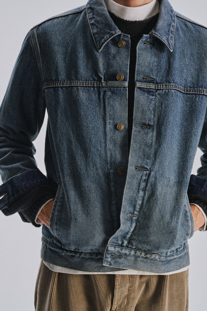 THE ROW - Veste Mendo en denim de coton Indigo vintage - Lothaire