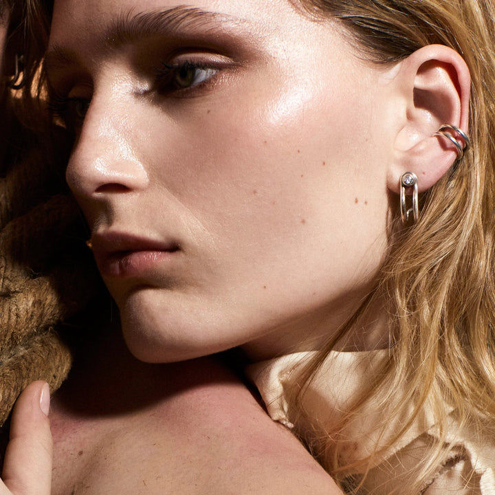 VESLER - Earcuff Switch en argent massif - Lothaire