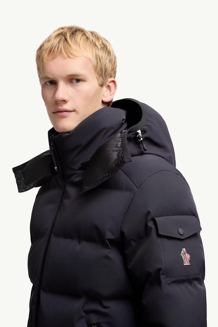 MONCLER - Veste de Ski Montgetech à Capuche Bleu Marine