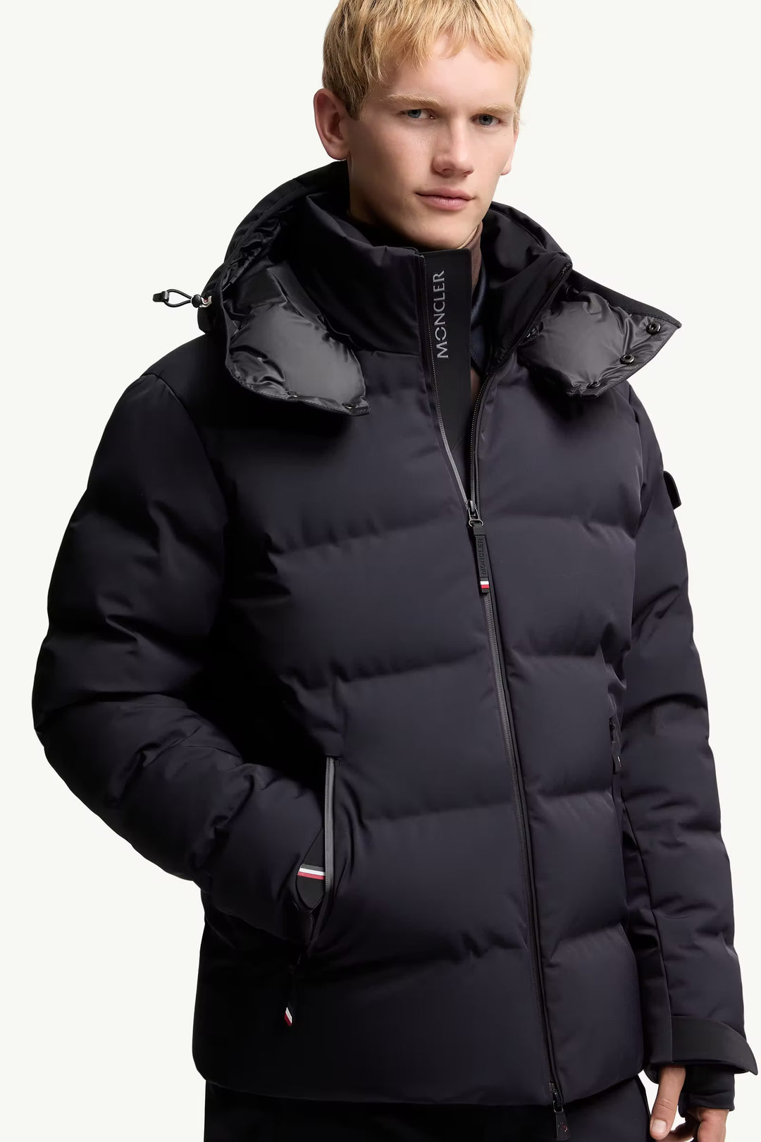 MONCLER - Veste de Ski Montgetech à Capuche Bleu Marine