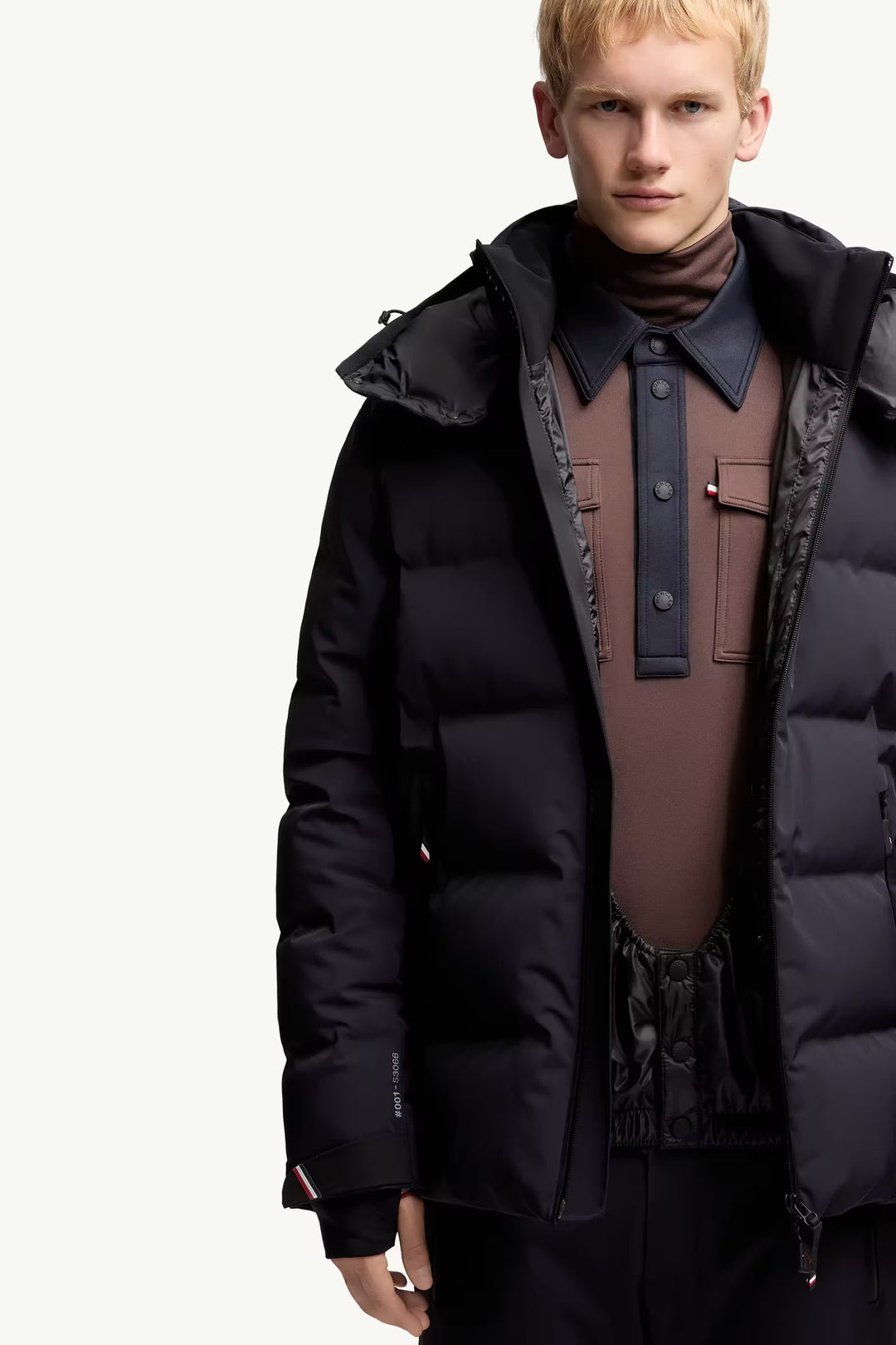 MONCLER - Veste de Ski Montgetech à Capuche Bleu Marine