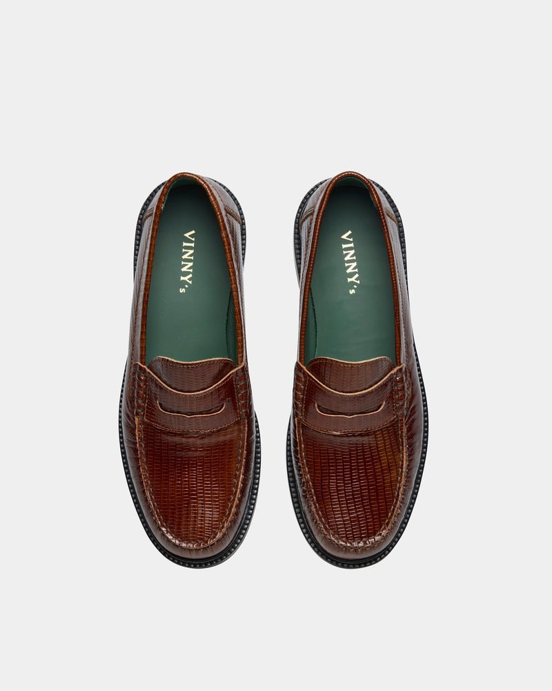 VINNY'S - Mocassins Yardee Brown Lizard - Lothaire