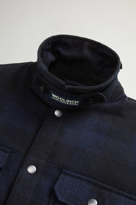 WOOLRICH - Surchemise Alaskan Check Matelassée en Laine Mélangée à Carreaux Bleu - Lothaire