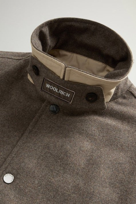 WOOLRICH - Surchemise Keating Matelassée en Laine Mélangée Marron - Lothaire