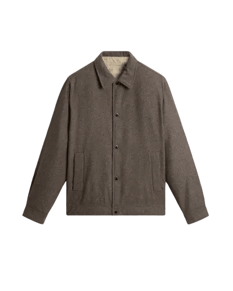 WOOLRICH - Surchemise Keating Matelassée en Laine Mélangée Marron - Lothaire