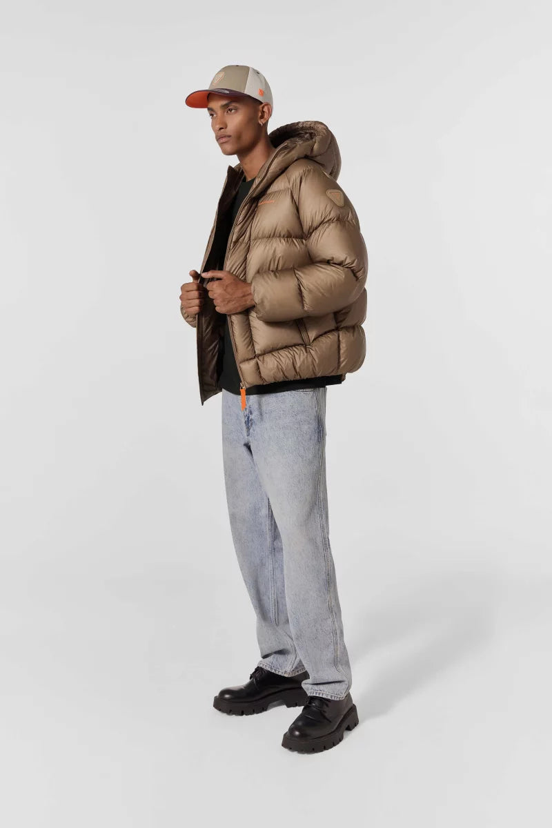 GERTRUDE - Doudoune Zaza en ripstop fin Marron taupe