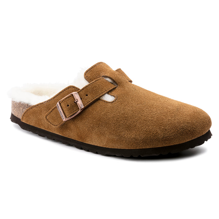 BIRKENSTOCK - Sabot Boston fourrure agneau cognac