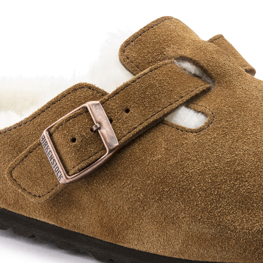 BIRKENSTOCK - Sabot Boston fourrure agneau cognac