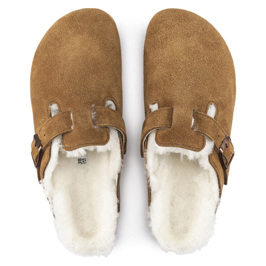 BIRKENSTOCK - Sabot Boston fourrure agneau cognac