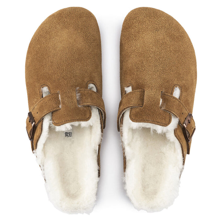 BIRKENSTOCK - Sabot Boston fourrure agneau cognac