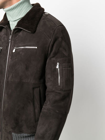 Brunello Cucinelli Veste zippée à détails nervurés
