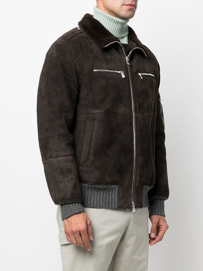 Brunello Cucinelli Veste zippée à détails nervurés