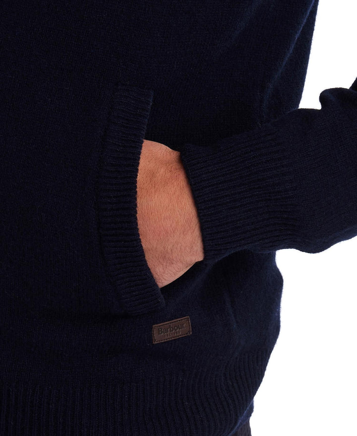 Barbour Pull zippé à écusson Bleu Marine (7017951821989)