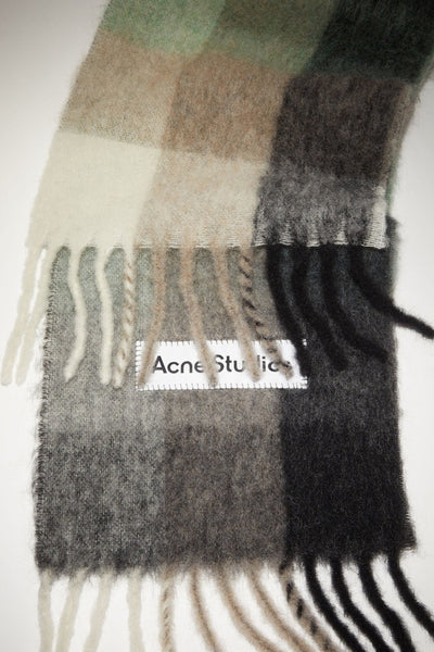 Acne Studios Echarpe à carreaux en mohair - Lothaire