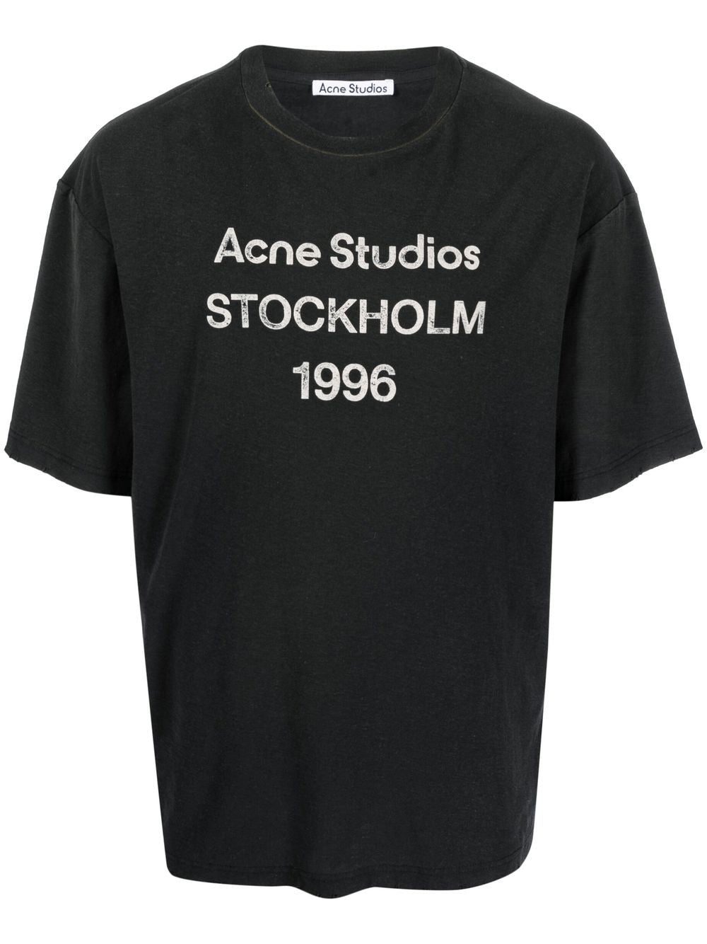 Acne Studios T-Shirt à logo-Black Délavé - Lothaire