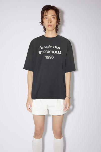 Acne Studios T-Shirt à logo-Black Délavé - Lothaire