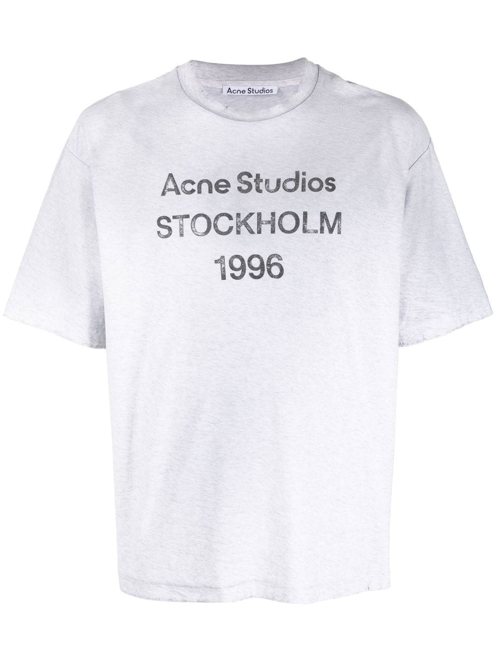 Acne Studios T-Shirt Gris logo - Lothaire