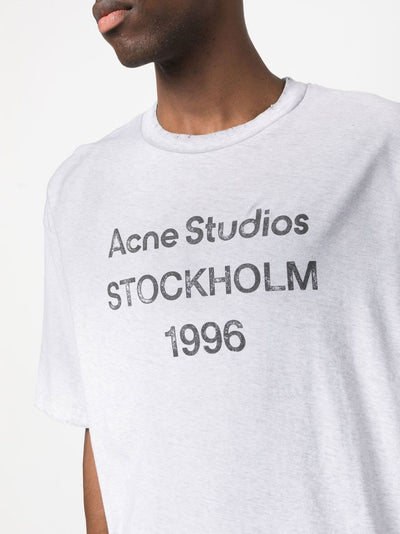 Acne Studios T-Shirt Gris logo - Lothaire