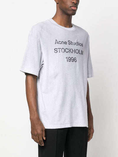 Acne Studios T-Shirt Gris logo - Lothaire