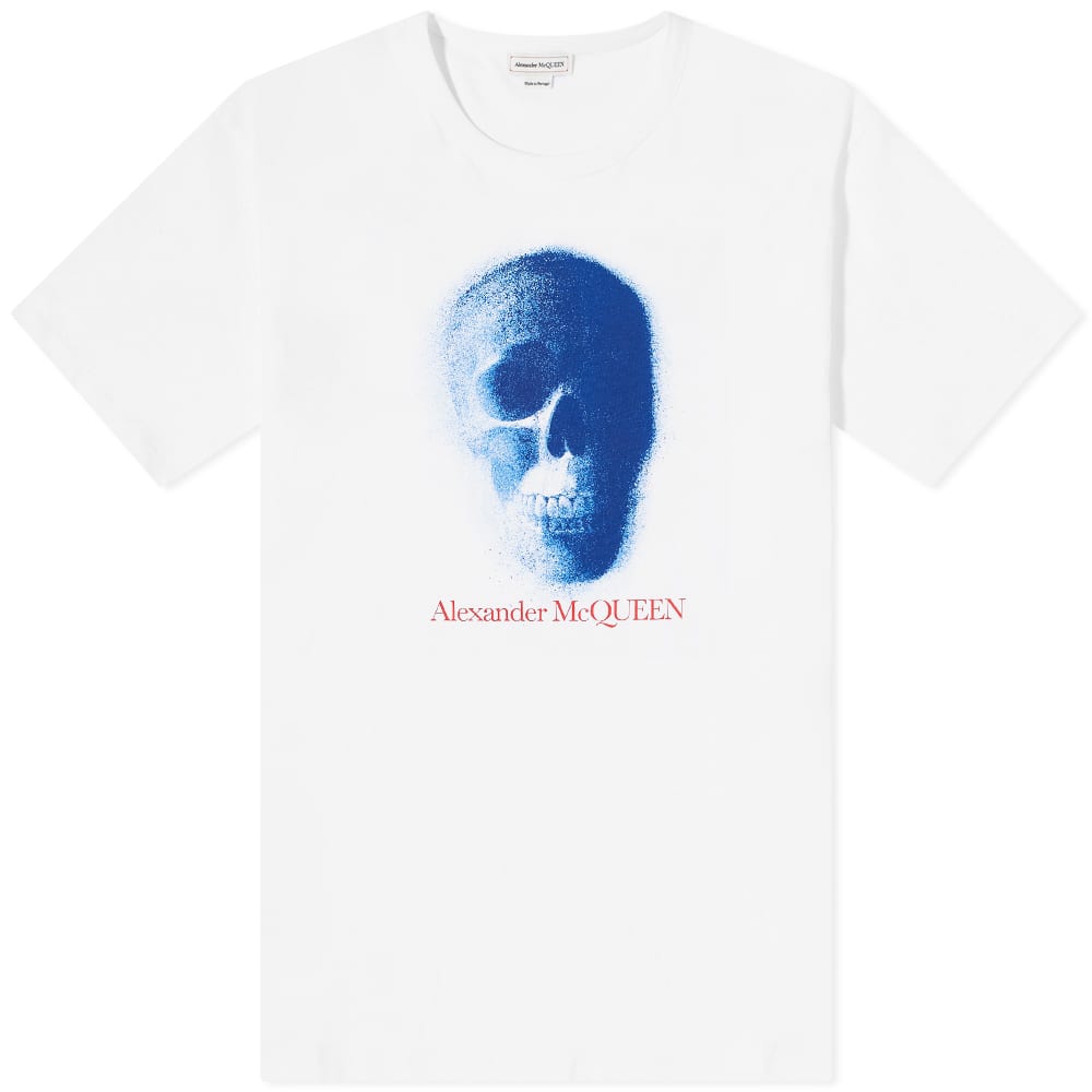 Alexander Mc Queen - T-shirt à logo imprimé tête de mort blanc - Lothaire boutiques