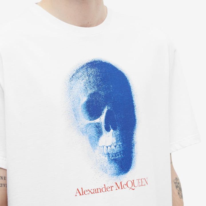 Alexander Mc Queen - T-shirt à logo imprimé tête de mort blanc - Lothaire boutiques