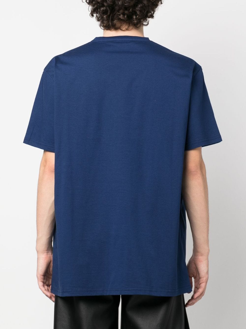 Alexander Mc Queen - T-shirt bleu en coton à logo imprimé - Lothaire